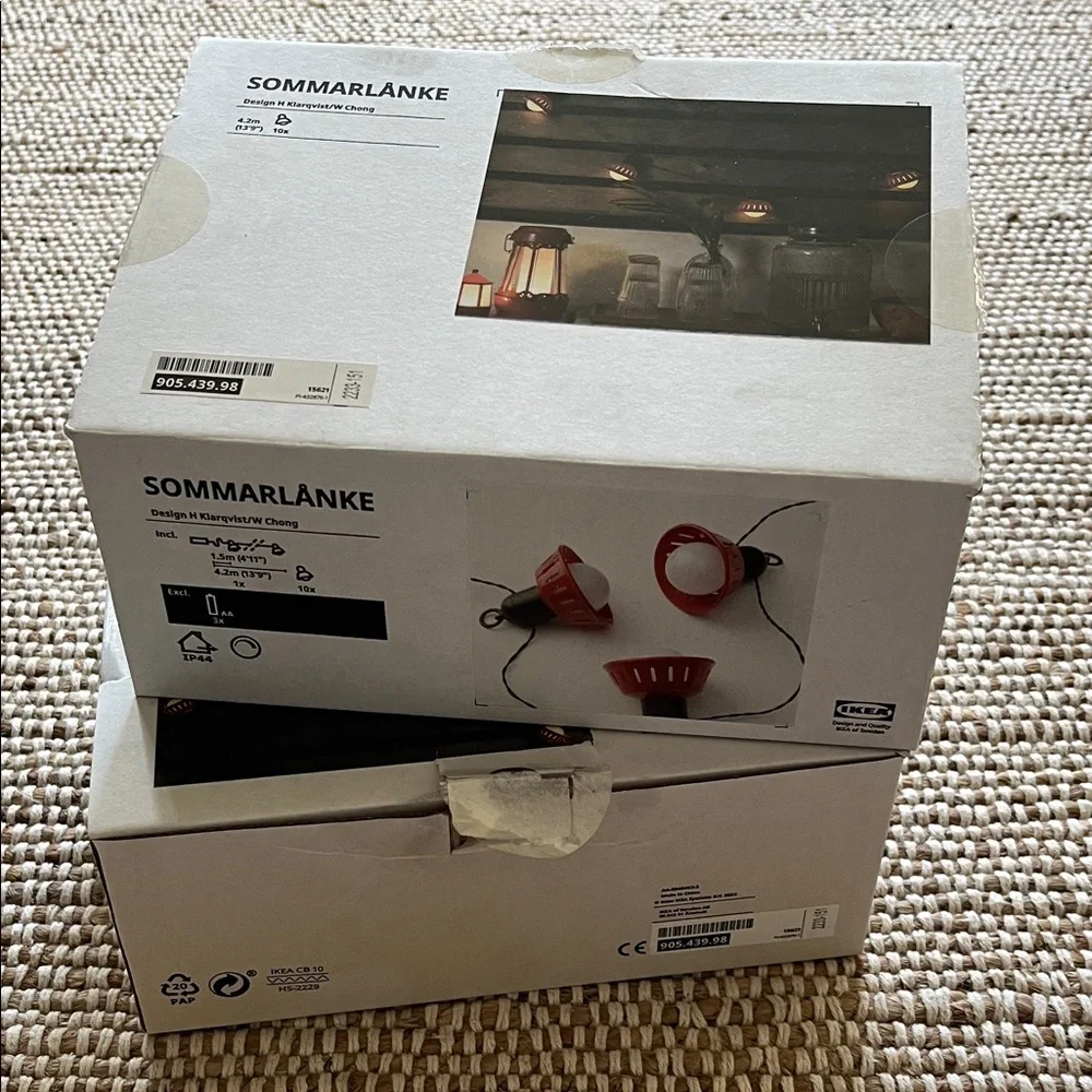 IKEA SOMMARLANKE Festive String Lights with Red Hues - Picture 1 of 5